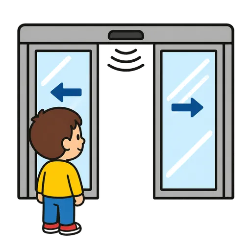 Pictogramme CAA : portes automatiques