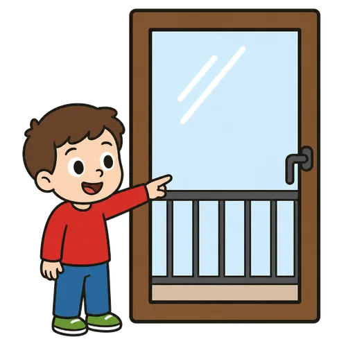 AAC pictogram: Balcony door