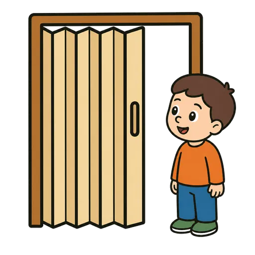 AAC pictogram: accordion door