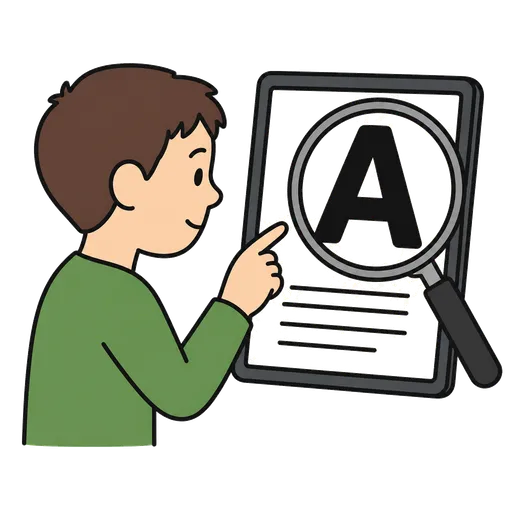 Piktogram AAK: velké písmo