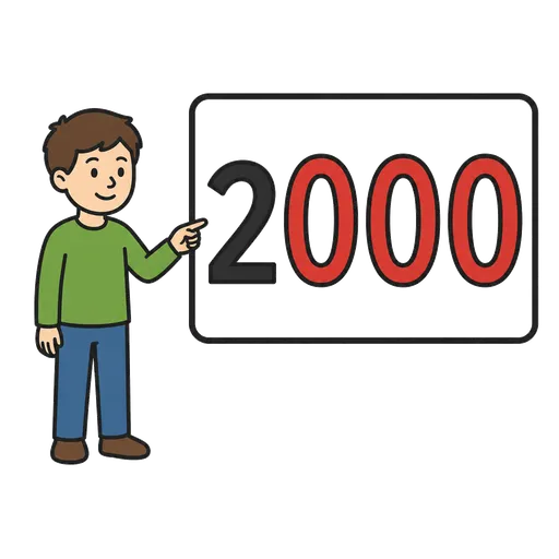 Piktogram AAK: two thousand