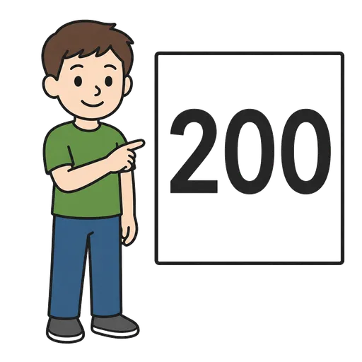 Pictogramme CAA : two hundred