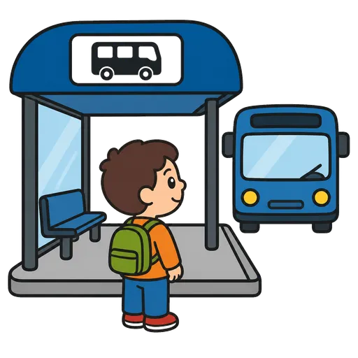 Piktogram AAC: dworzec autobusowy