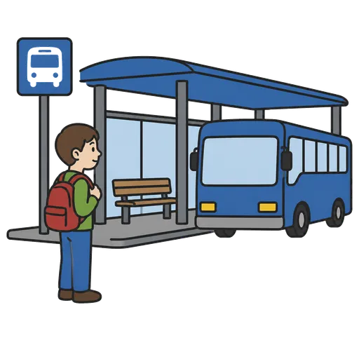 Piktogram AAC: dworzec autobusowy