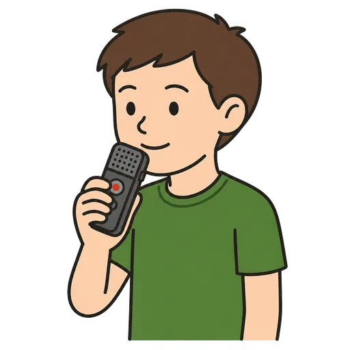 Piktogram AAC: dyktafon