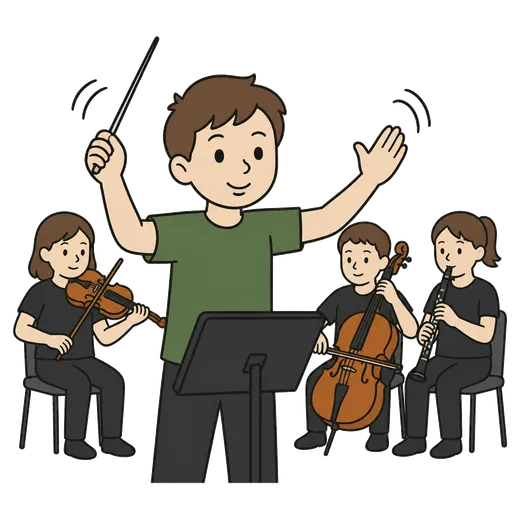 AAC pictogram: conducting orchestra