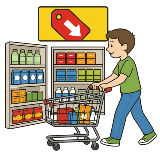AAC pictogram: discount shop
