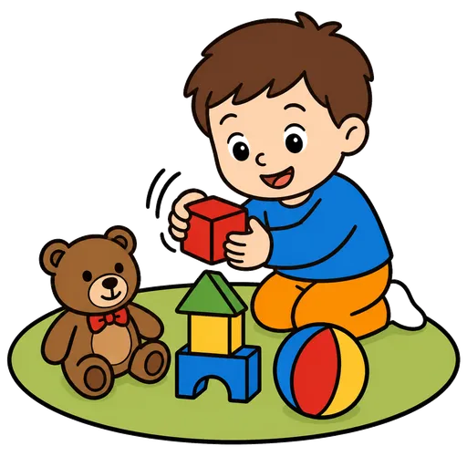 Pictograma CAA: jugar con juguetes