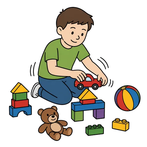 Piktogram AAC: dział z zabawkami