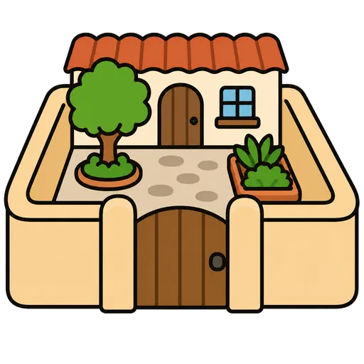Pictograma CAA: patio interior