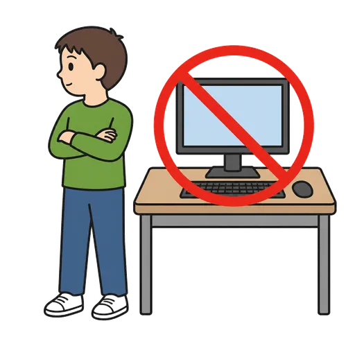 Piktogram AAC: dzień bez komputera