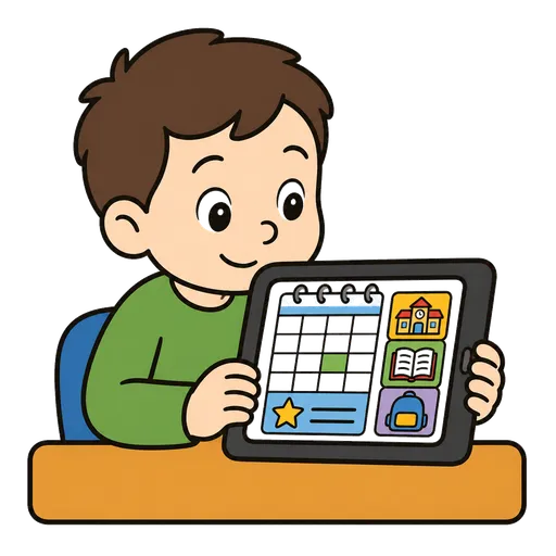 AAC-Piktogramm: elektronisches Tagebuch