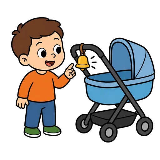 Piktogram AAC: dzwonek przy wózku