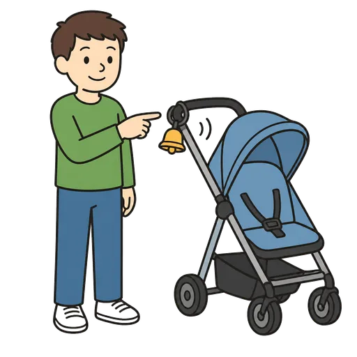 Piktogram AAC: dzwonek przy wózku