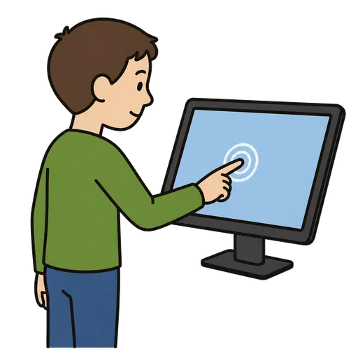 Pictograma CAA: pantalla táctil