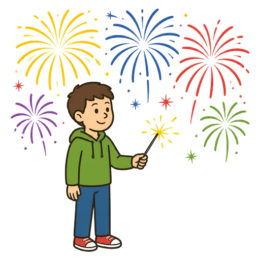 Pittogramma CAA: fuochi d’artificio