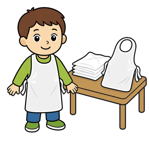 Pictograma CAA: delantal desechable