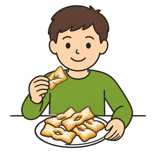 Piktogram AAK: faworki (andělská křídla)
