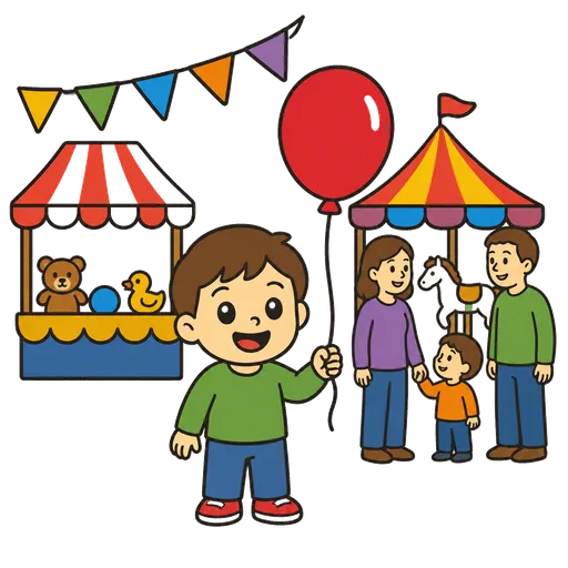 Pictogramme CAA : foire en famille