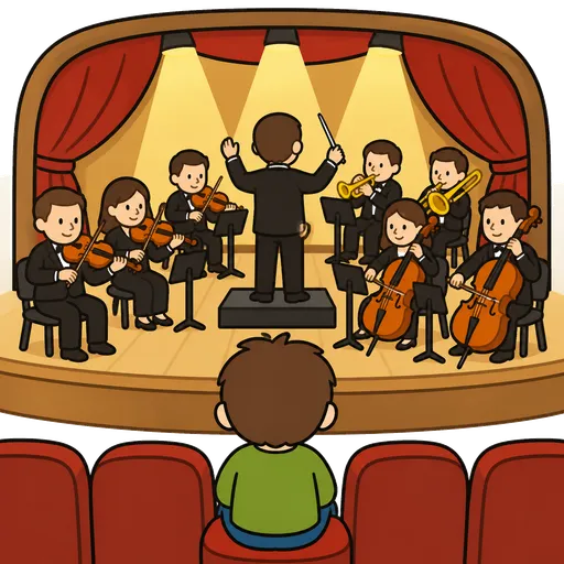 Pictograma CAA: salón de conciertos filarmónicos