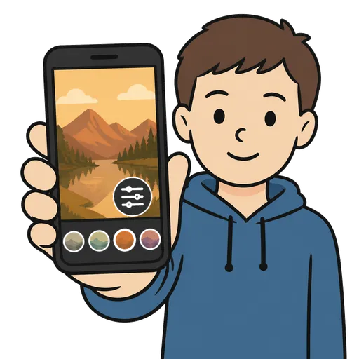 Pictogramme CAA : filtre sur une photo