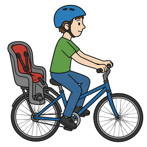 Piktogram AAC: fotelik rowerowy