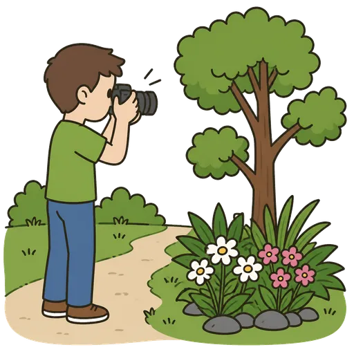 Piktogram AAC: fotografowanie przyrody