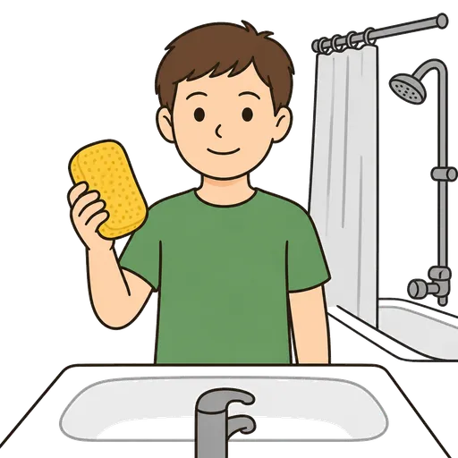 Piktogram AAC: gąbka do kąpieli