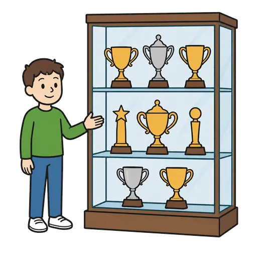 Piktogram AAK: vitrína na trofeje