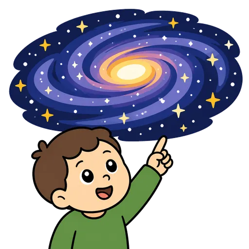Piktogram AAC: galaktyka