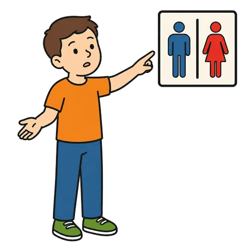 AAC-Piktogramm: Wo ist das WC?