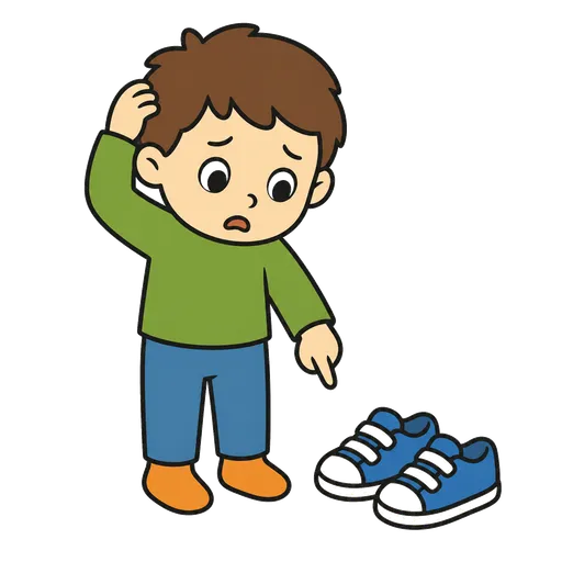 Pittogramma CAA: Dove sono le mie scarpe?