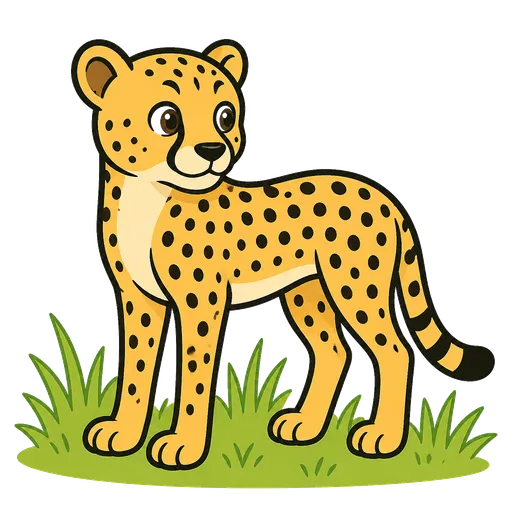 Piktogram AAC: gepard azjatycki