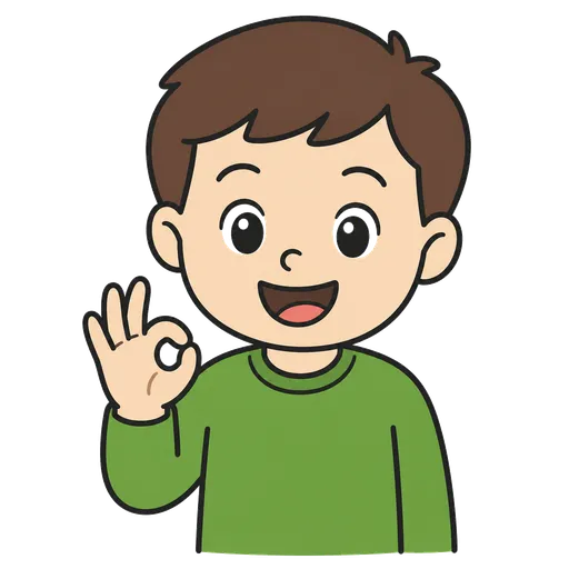 Piktogram AAC: gest ok