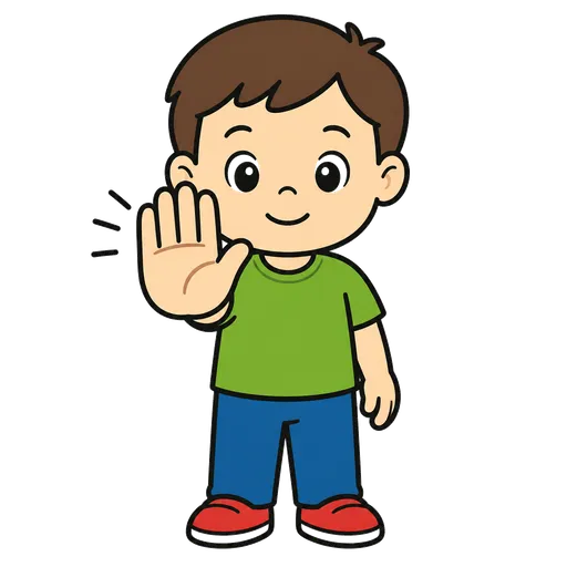 Piktogram AAC: gest stop