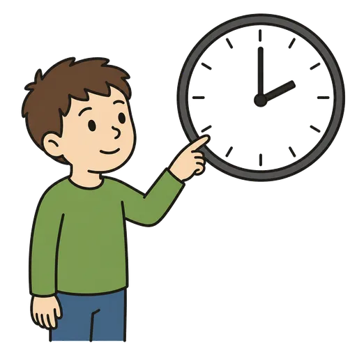 AAC-Piktogramm: hour and minutes