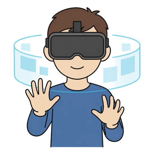 Pictograma CAA: gafas de realidad virtual