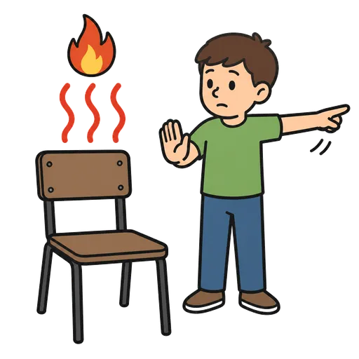 Pictogramme CAA : chaises chaudes