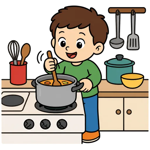 Pittogramma CAA: cucinare a casa