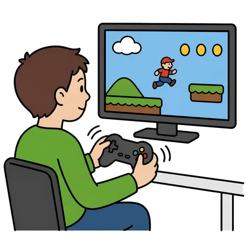 Pictograma CAA: juego de computadora