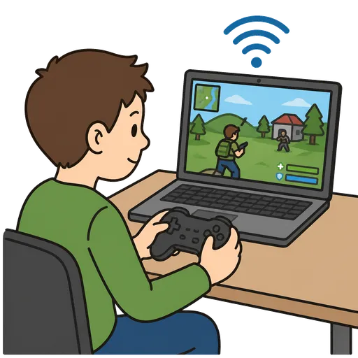 Pictograma CAA: juego en línea