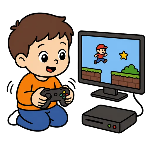 Pictograma CAA: videojuego en consola (jugando activamente)