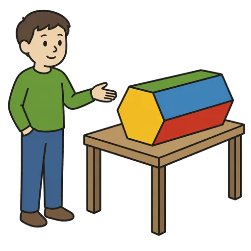 AAC pictogram: hexagonal prism