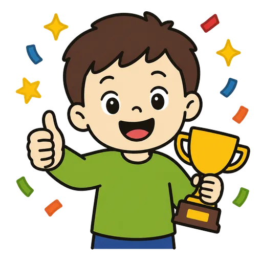 Pittogramma CAA: Congratulazioni per la tua vittoria