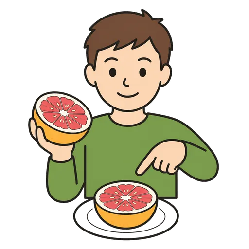 Piktogram AAC: grejpfrut