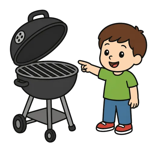 Piktogram AAC: grill ogrodowy