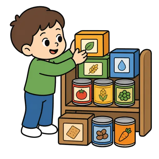 AAC pictogram: gathering supplies