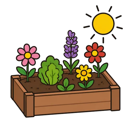 AAC pictogram: raised bed