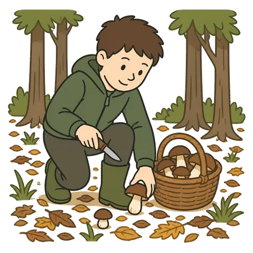 Piktogram AAC: grzybiarz