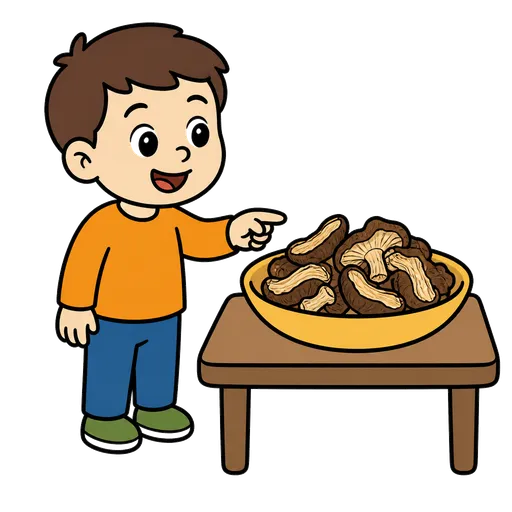 Pittogramma CAA: funghi secchi